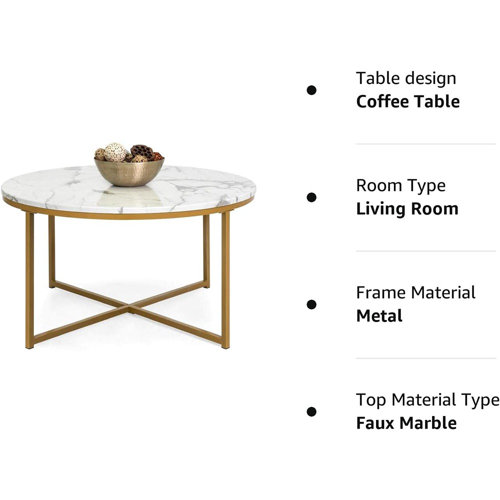 Everly Quinn Jazay Cross Legs Coffee Table & Reviews | Wayfair